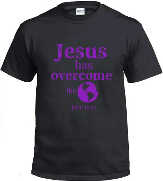 Copy of Short sleeve t-shirt / Adult (Jesus has overcome the World)