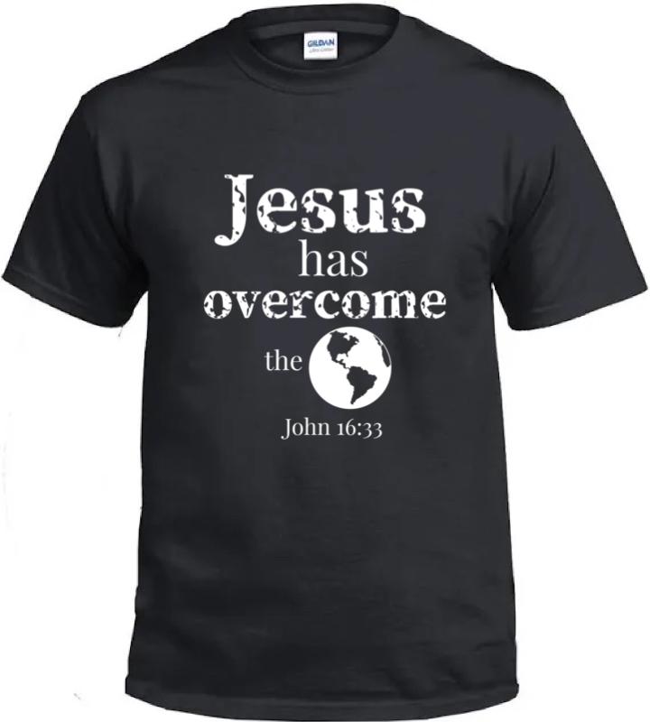Copy of Short sleeve t-shirt / Adult (Jesus has overcome the World)